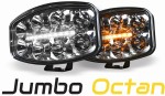 Reflektor SKYLED Jumbo Octan FULL LED z białym/pomarańczowym światłem pozycyjnym (80W, ECE R10, R112, ref.25) , nr kat. JE320.40