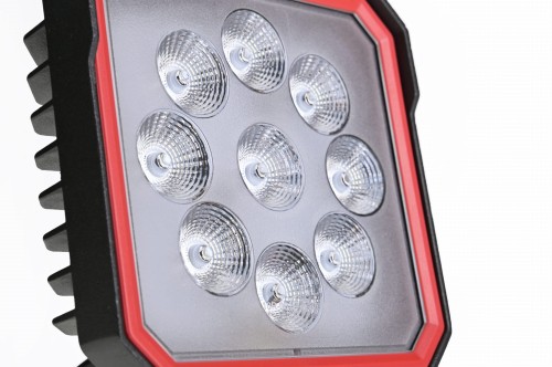 Lampa robocza SKYLED RED LINE kwadratowa 27W, 9 LED, 9-32V, 2430 Lm, IP67/69K (światło rozproszone) ADR, nr kat. 13SL50512
