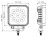 Lampa robocza SKYLED RED LINE kwadratowa 27W, 9 LED, 9-32V, 2430 Lm, IP67/69K (światło rozproszone) ADR, nr kat. 13SL50512