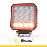 Lampa robocza ze światłem stroboskopowym (R65) SKYLED RED LINE kwadratowa 36W,10-32V, 3420 Lm, IP67 (światło rozproszone) ADR, nr kat. 13SL50172F