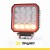 Lampa robocza ze światłem stroboskopowym (R65) SKYLED RED LINE kwadratowa 36W,10-32V, 3420 Lm, IP67 (światło rozproszone) ADR, nr kat. 13SL50172F