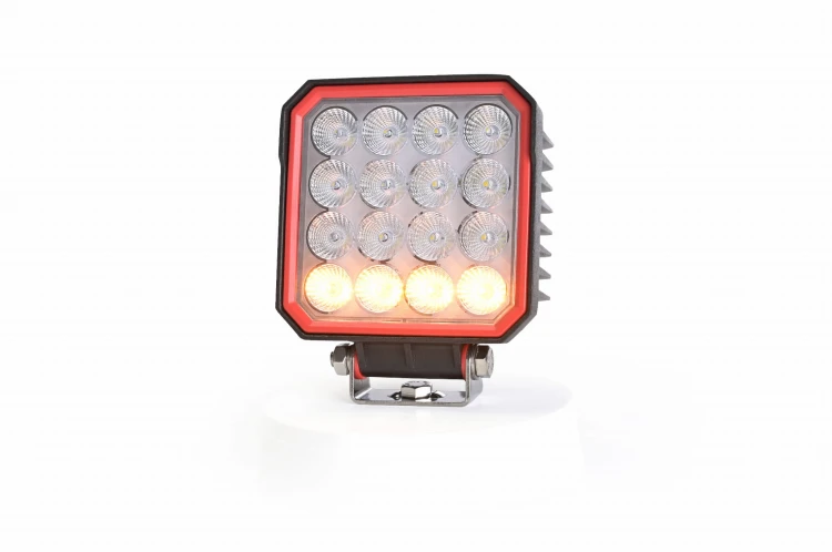 Lampa robocza ze światłem stroboskopowym (R65) SKYLED RED LINE kwadratowa 36W,10-32V, 3420 Lm, IP67 (światło rozproszone) ADR, nr kat. 13SL50172F