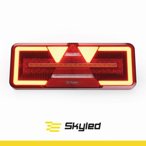Tylna lampa zespolona (Lewa) SKYLED Pozycyjne tylne/Stop/cofania/Dynamiczny kierunkowskaz/Przeciwmgielne/Odblask, nr kat. 13SL40100L