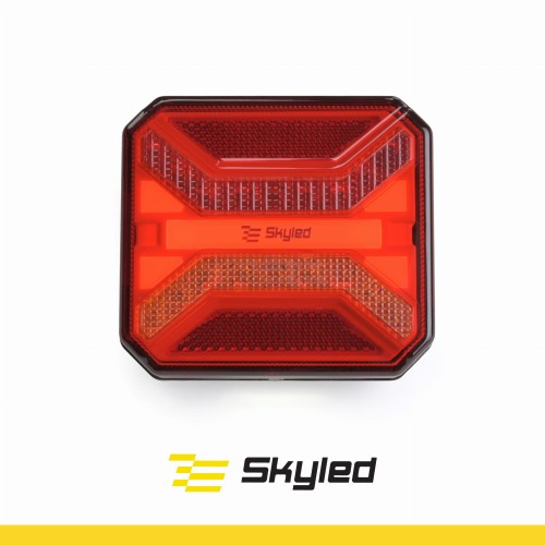 Tylna lampa LED (kwadratowa) SKYLED Pozycyjne/Stop/Kierunkowskaz/Oświetlenie tablicy rejestracyjnej, nr kat. 13SL40400