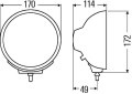 Reflektor Hella Luminator Compact Chrom (białe szkło, bez pozycji, Ref.37,5), nr kat. 1F3 009 094-031