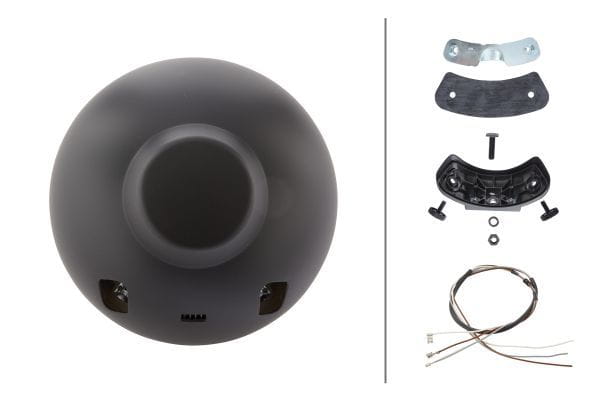 Reflektor Hella Luminator Compact Celis Black (białe szkło, z pozycją LED, Ref.37,5), nr kat. 1F1 009 094-041