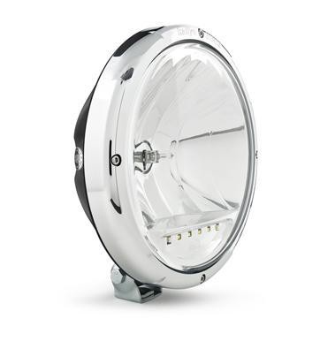 Reflektor Hella Rallye 3003 (białe szkło, z pozycją LED, chromowana ramka, ref.25), nr kat. 1F8 009 797-431