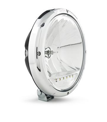 Reflektor Hella Rallye 3003 (białe szkło, z pozycją LED, chromowana ramka, ref.25), nr kat. 1F8 009 797-431