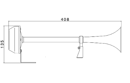 Sygnał elektryczny 12V VEGA 15 (stal nierdzewna, 41 cm), nr kat. 1592033322
