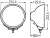 Reflektor Hella Luminator Metal Black (białe szkło, z pozycją W5W, Ref.50), nr kat. 1F8 007 560-401