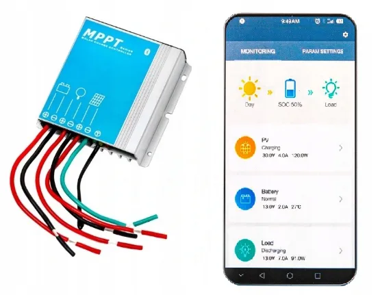 Regulator ładowania Skyled MPPT 10A 130W 12V LED Bluetooth, nr kat. 22MT1050BT
