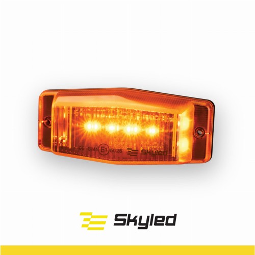 Double Burner SKYLED 24V (pomarańczowe światło/pomarańczowy klosz) 8 LED, nr kat. 13SL700273OO