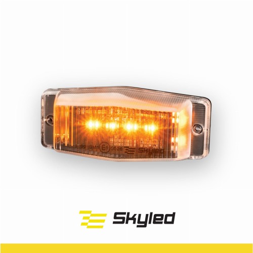 Double Burner SKYLED 24V (pomarańczowe światło/przezroczysty klosz) 8 LED, nr kat. 13SL700273WO