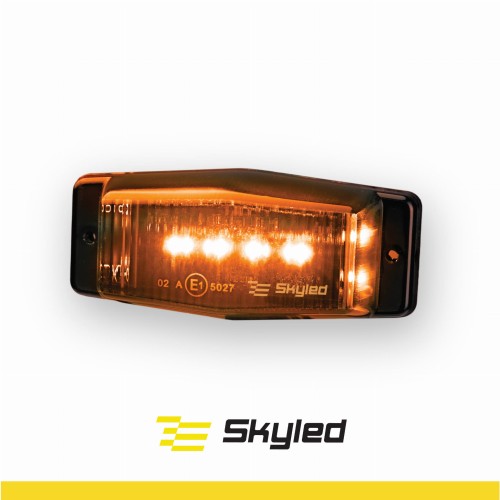 Double Burner SKYLED 24V (pomarańczowe światło/przydymiany klosz) 8 LED, nr kat. 13SL700273SO