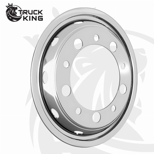 Kołpak na przednią felgę 22,5x9 oraz 8,25, stal nierdzewna, mocowany na śruby, 10 otworów, PCD 335mm, styl Ameryka, nr kat. 1672204F22