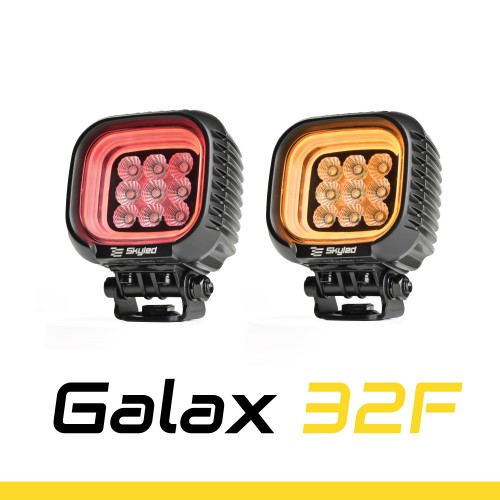 Lampa robocza SKYLED GALAX 32F, 9-32V, 32W pomarańczowa i czerwona pozycja 9-32V (światło rozproszone)