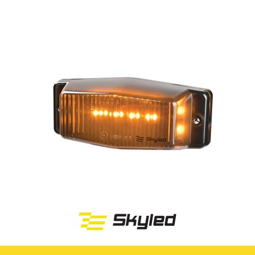 Double Burner SKYLED 24V (pomarańczowe światło/przydymiany klosz) 8 LED