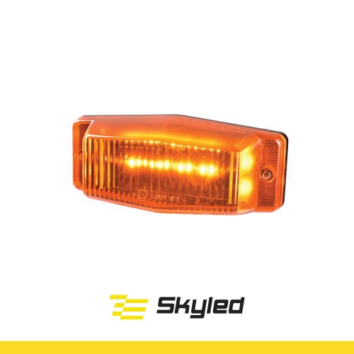 Double Burner SKYLED 24V (pomarańczowe światło/pomarańczowy klosz) 8 LED