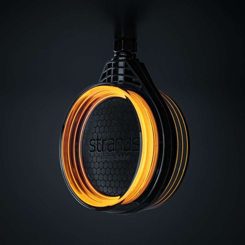 Lampa obrysowa LED ucho pod lusterko STRANDS FOR9T pomarańczowe światło LED przydymiany klosz